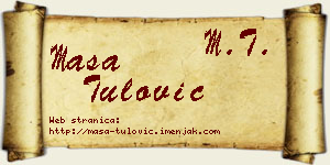 Maša Tulović vizit kartica